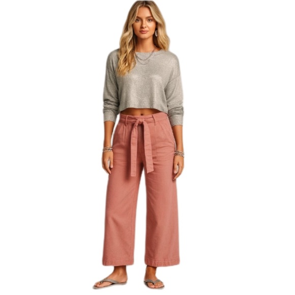 Sanctuary Pants - Sanctuary Reissue 90s Sash Wide-Leg Pants XS – Dusty Rose Pink NWT